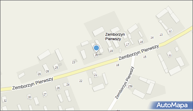 Zemborzyn Pierwszy, Zemborzyn Pierwszy, 20, mapa Zemborzyn Pierwszy