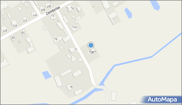 Zembrów, Zembrów, 71B, mapa Zembrów