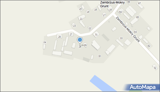Zembrzus-Mokry Grunt, Zembrzus-Mokry Grunt, 28, mapa Zembrzus-Mokry Grunt