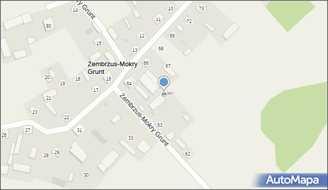 Zembrzus-Mokry Grunt, Zembrzus-Mokry Grunt, 65, mapa Zembrzus-Mokry Grunt