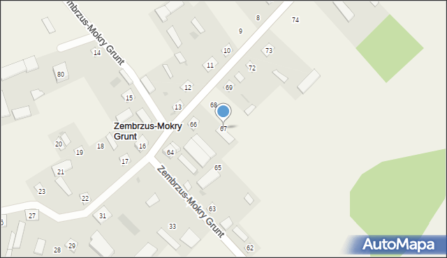 Zembrzus-Mokry Grunt, Zembrzus-Mokry Grunt, 67, mapa Zembrzus-Mokry Grunt