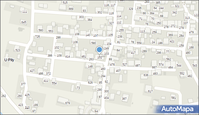 Zembrzyce, Zembrzyce, 101, mapa Zembrzyce