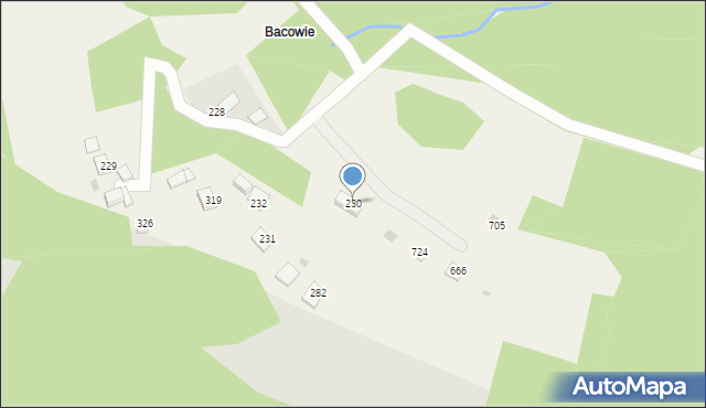 Zembrzyce, Zembrzyce, 230, mapa Zembrzyce