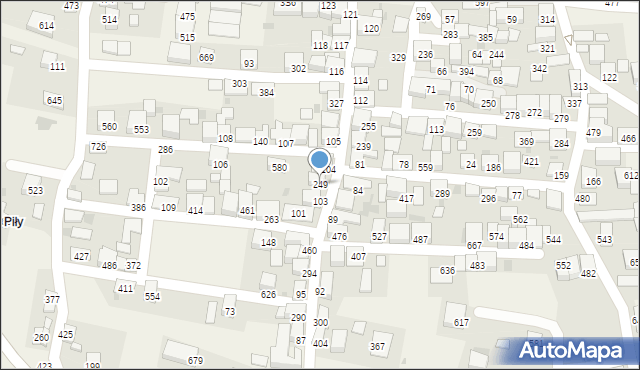 Zembrzyce, Zembrzyce, 249, mapa Zembrzyce