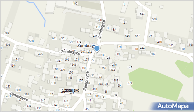 Zembrzyce, Zembrzyce, 25, mapa Zembrzyce
