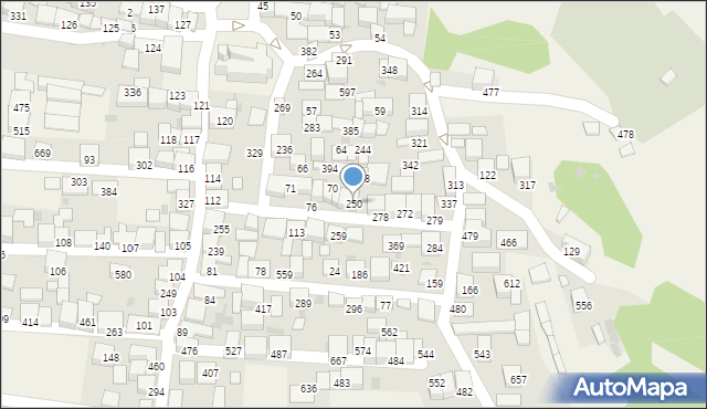 Zembrzyce, Zembrzyce, 250, mapa Zembrzyce