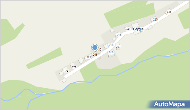 Zembrzyce, Zembrzyce, 268, mapa Zembrzyce