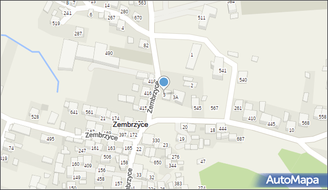Zembrzyce, Zembrzyce, 3, mapa Zembrzyce