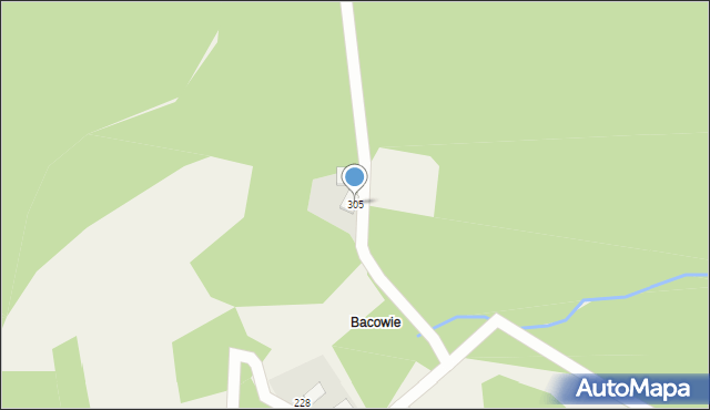 Zembrzyce, Zembrzyce, 305, mapa Zembrzyce