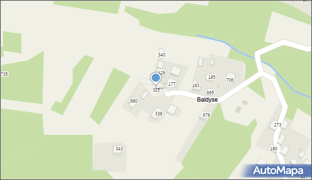 Zembrzyce, Zembrzyce, 325, mapa Zembrzyce