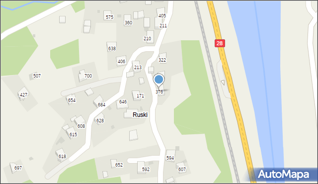 Zembrzyce, Zembrzyce, 376, mapa Zembrzyce