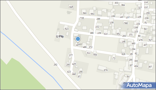 Zembrzyce, Zembrzyce, 427, mapa Zembrzyce