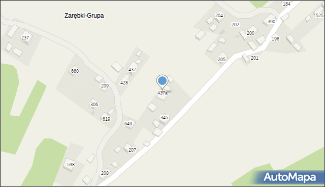 Zembrzyce, Zembrzyce, 437a, mapa Zembrzyce