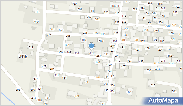 Zembrzyce, Zembrzyce, 461, mapa Zembrzyce