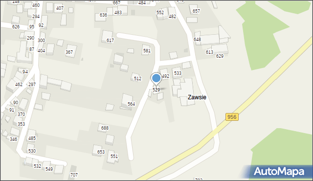 Zembrzyce, Zembrzyce, 529, mapa Zembrzyce