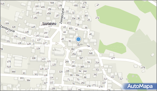 Zembrzyce, Zembrzyce, 53, mapa Zembrzyce