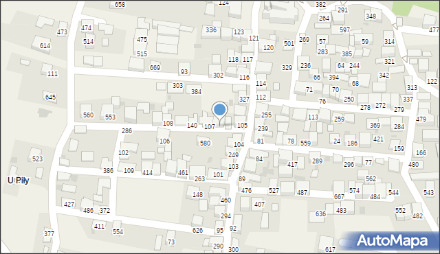 Zembrzyce, Zembrzyce, 536, mapa Zembrzyce