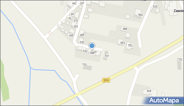 Zembrzyce, Zembrzyce, 549, mapa Zembrzyce