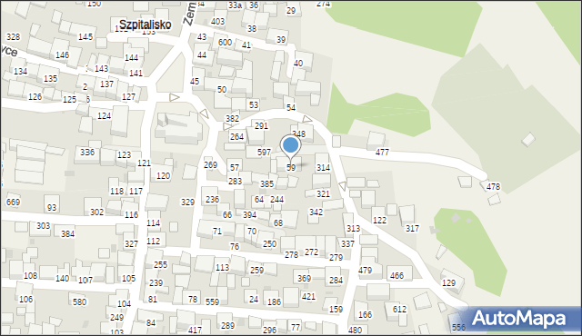 Zembrzyce, Zembrzyce, 59, mapa Zembrzyce