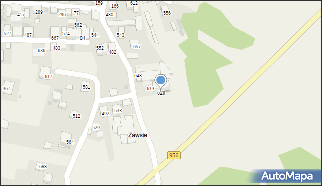 Zembrzyce, Zembrzyce, 629, mapa Zembrzyce