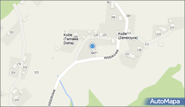 Zembrzyce, Zembrzyce, 640, mapa Zembrzyce