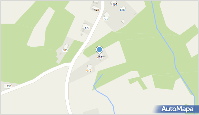 Zembrzyce, Zembrzyce, 664, mapa Zembrzyce