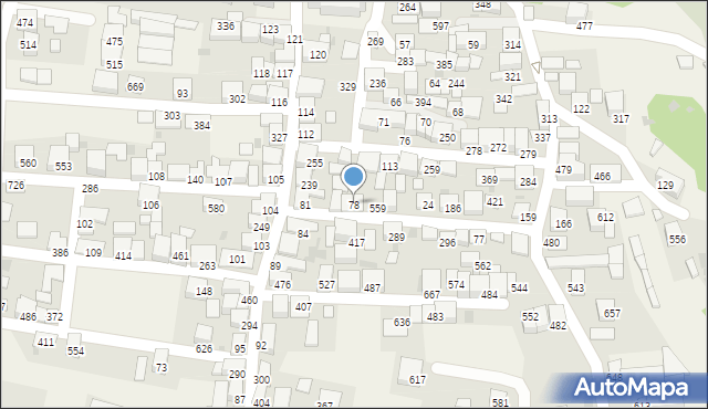 Zembrzyce, Zembrzyce, 78, mapa Zembrzyce