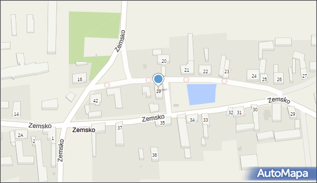 Zemsko, Zemsko, 19, mapa Zemsko