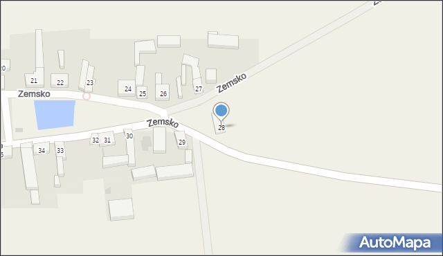 Zemsko, Zemsko, 28, mapa Zemsko