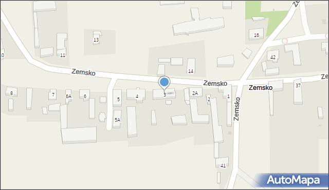 Zemsko, Zemsko, 3, mapa Zemsko