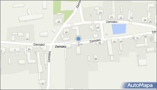 Zemsko, Zemsko, 37a, mapa Zemsko