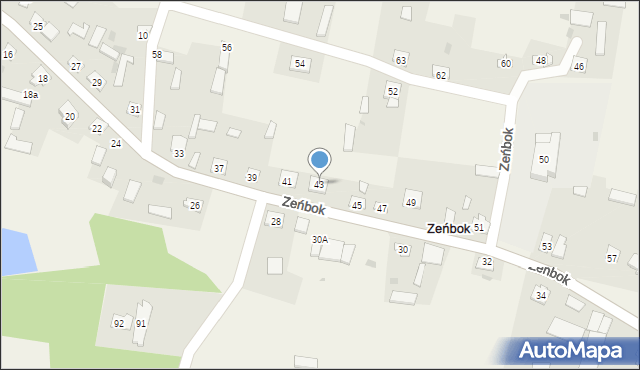 Zeńbok, Zeńbok, 43, mapa Zeńbok