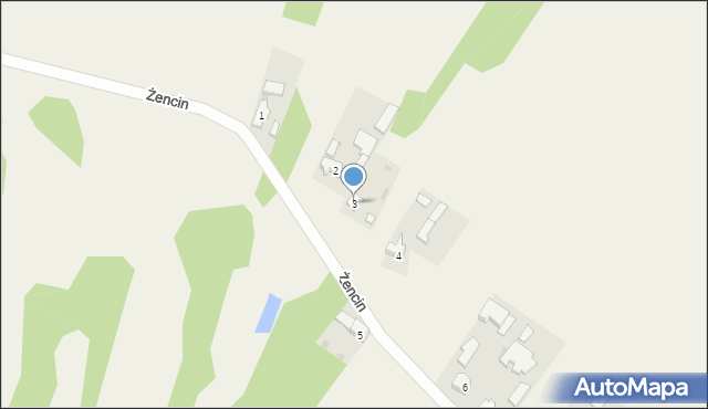 Żencin, Żencin, 3, mapa Żencin