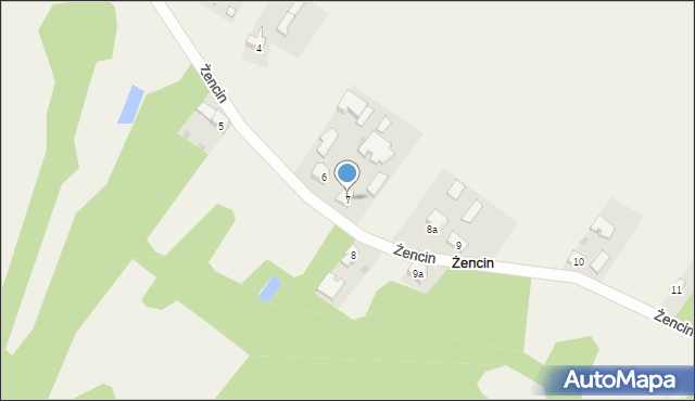 Żencin, Żencin, 7, mapa Żencin