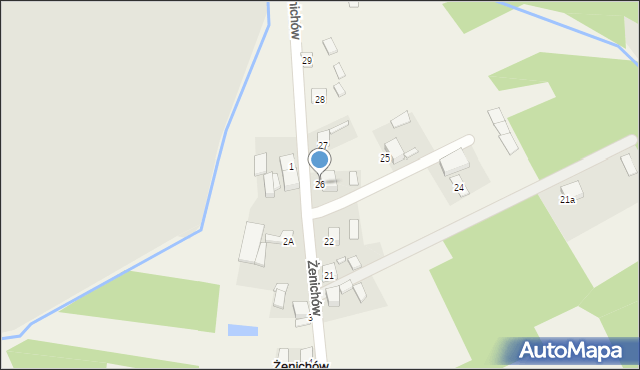 Żenichów, Żenichów, 26, mapa Żenichów