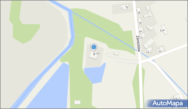 Żenichów, Żenichów, 8, mapa Żenichów