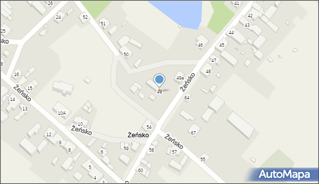 Żeńsko, Żeńsko, 49, mapa Żeńsko