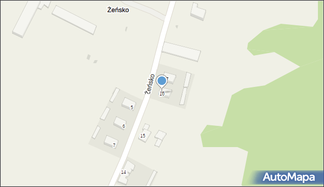 Żeńsko, Żeńsko, 16, mapa Żeńsko