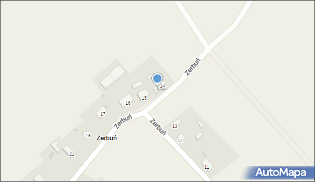 Zerbuń, Zerbuń, 14A, mapa Zerbuń