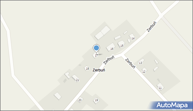 Zerbuń, Zerbuń, 17, mapa Zerbuń