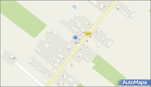 Żerczyce, Żerczyce, 13, mapa Żerczyce