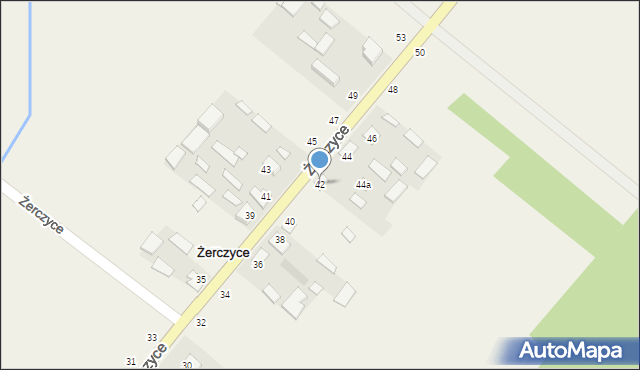Żerczyce, Żerczyce, 42, mapa Żerczyce