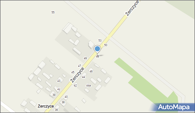 Żerczyce, Żerczyce, 48, mapa Żerczyce