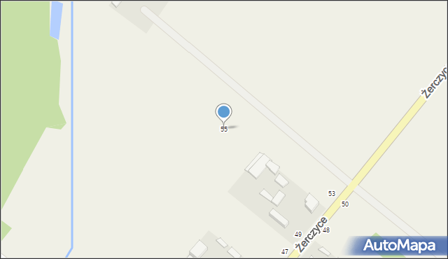 Żerczyce, Żerczyce, 55, mapa Żerczyce