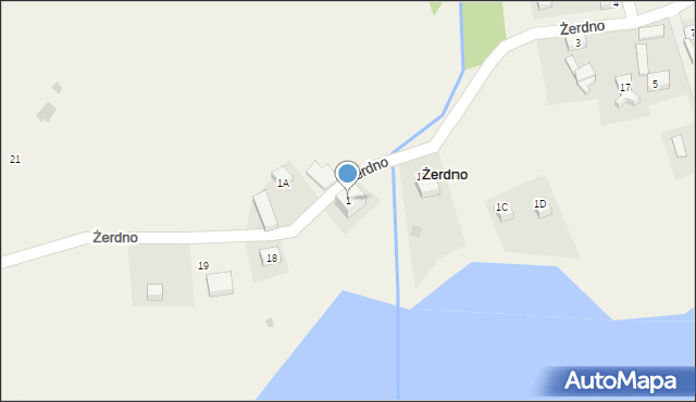 Żerdno, Żerdno, 1, mapa Żerdno