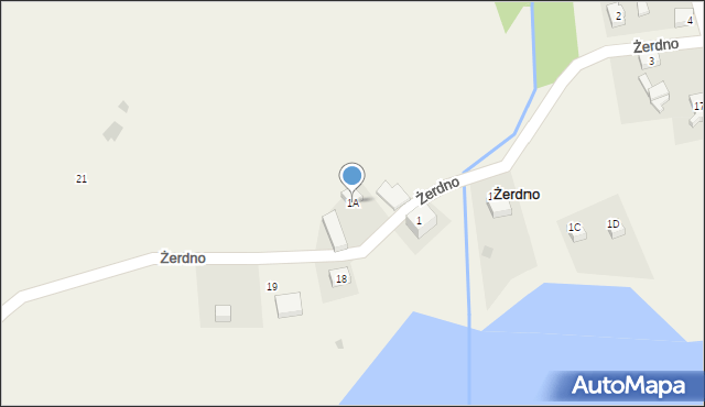 Żerdno, Żerdno, 1A, mapa Żerdno