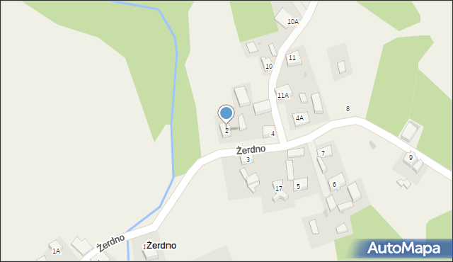 Żerdno, Żerdno, 2, mapa Żerdno