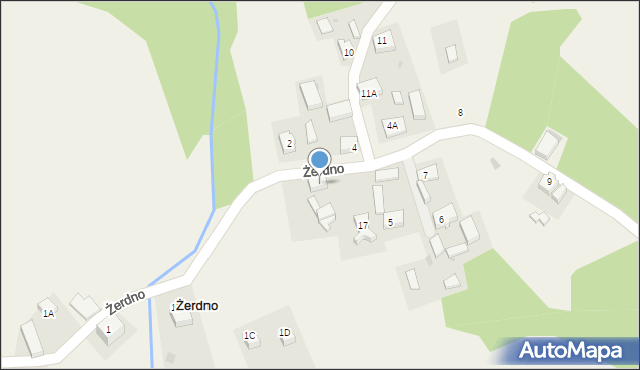 Żerdno, Żerdno, 3, mapa Żerdno