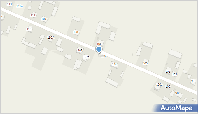 Żerdź, Żerdź, 105a, mapa Żerdź