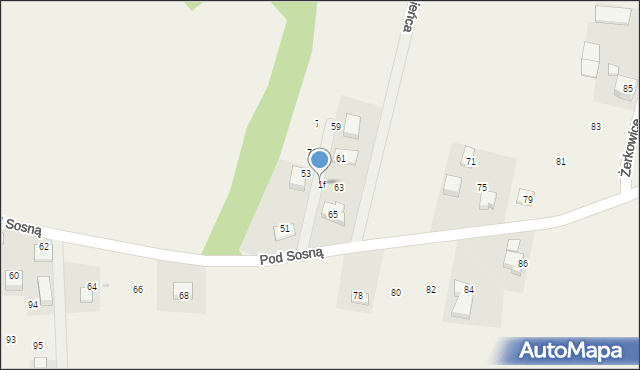 Żerkowice, Żerkowice, 71f, mapa Żerkowice